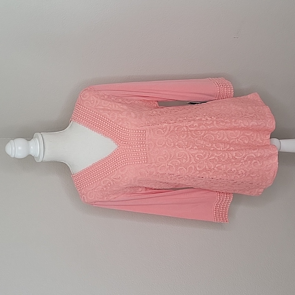 Ava & Grace Lace Overlay Top